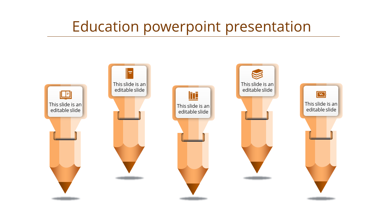 Affordable Education PowerPoint Presentation With Five Nodes